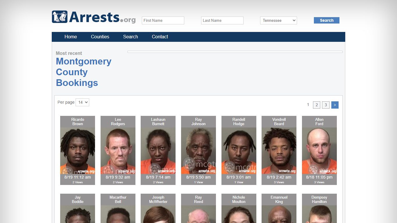 Montgomery County Arrests and Inmate Search