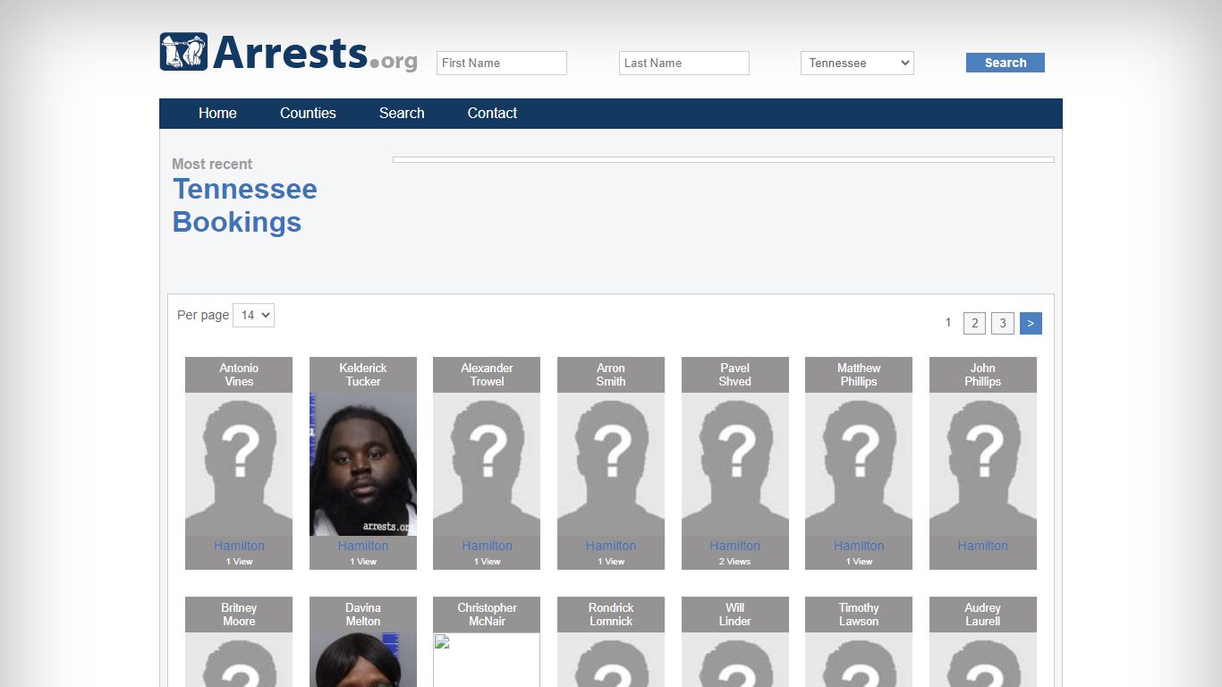 Tennessee Arrests and Inmate Search